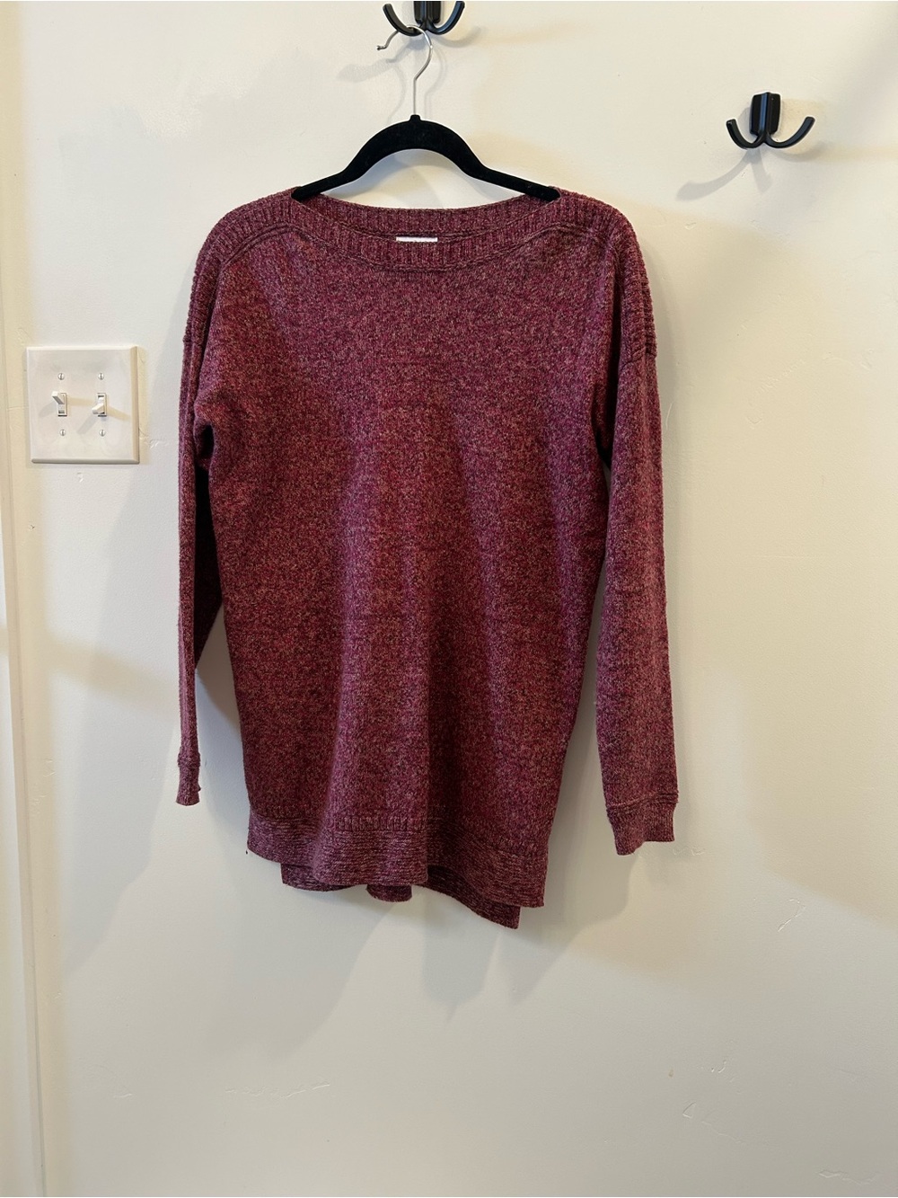 Old Navy Marled Wine Crewneck Sweater